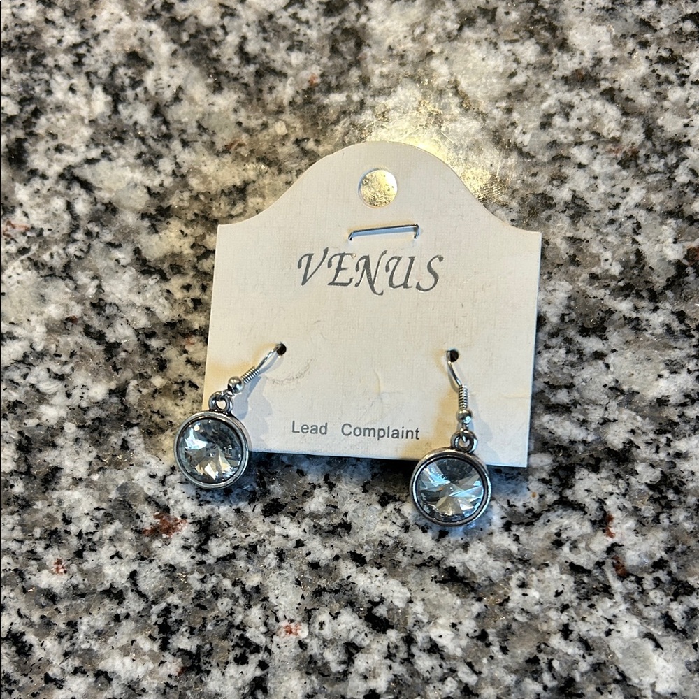 VENUS Crystal Silver Earrings